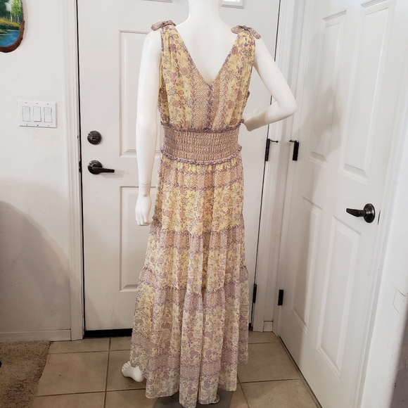 Taylor Yellow and Purple Maxi Dress - Picture 5 of 9